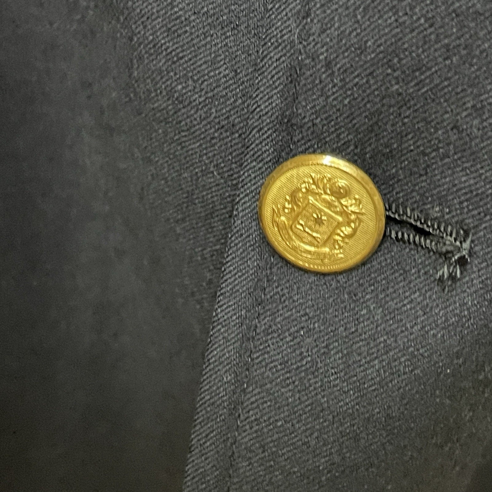 J Press Blazer 46l Navy Blue Wool Gold Button Classic Sport Coat Ivy League 80s — image 5 of 8